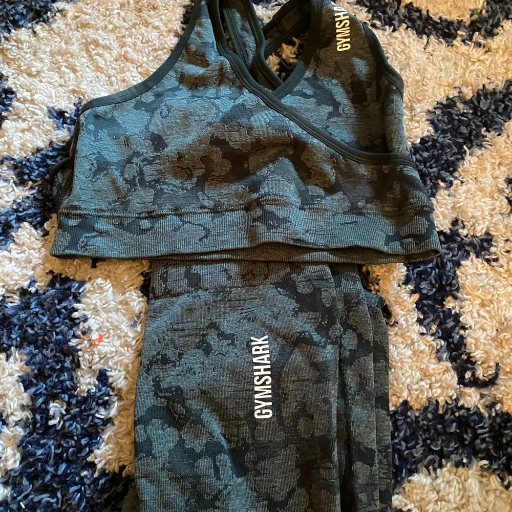 Gymshark Green Camo Activewear Set